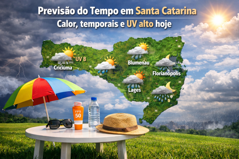 Previsão do tempo em SC: veja o clima nas principais cidades nesta quinta