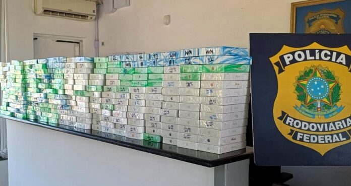 apreensão eletrônicos PRF SC