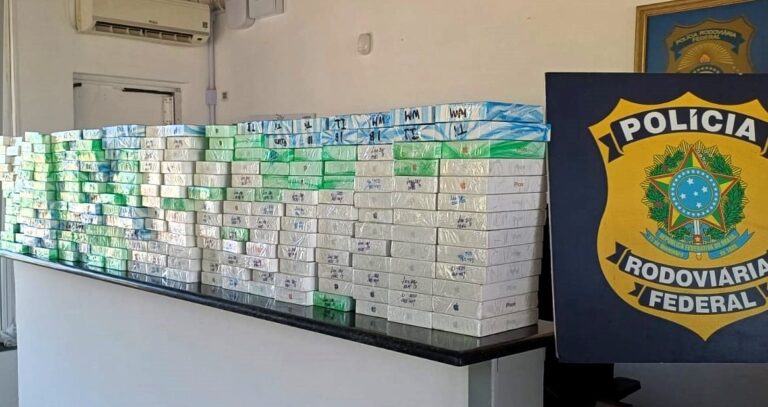 apreensão eletrônicos PRF SC