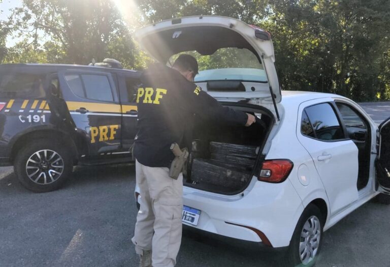 PRF apreende 403 kg de maconha em Joinville