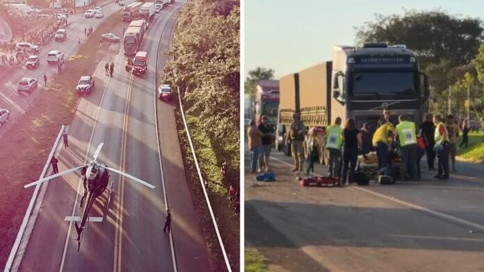 policial rodoviário atropelado na BR-282