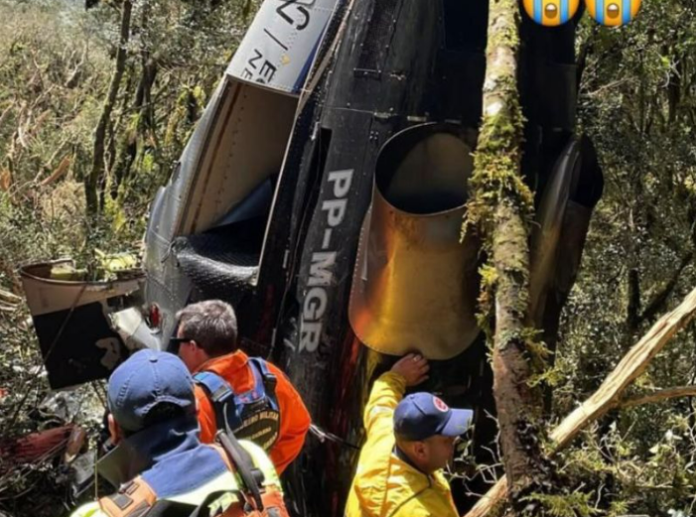 queda de helicóptero em Urubici