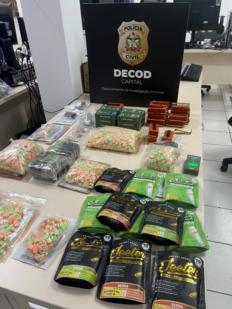 Ações contra o tráfico têm sete prisões e drogas apreendidas em SC